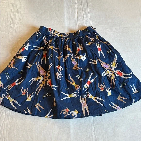 ModCloth Women's Synchronized Swimmers 100% Cotton Skirt with Pockets - Picture 2 of 14
